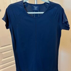 Athleta Women's Workout Top Short Sleeve, Size Medium, Color Navy